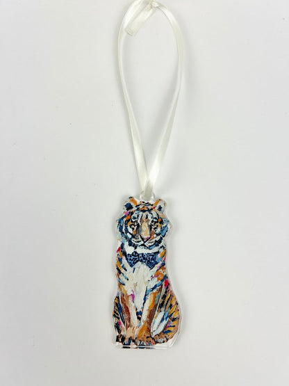 Tiger with Bowtie Acrylic Ornament Home Decor in at Wrapsody