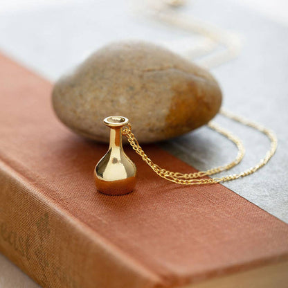 Tiny Ancient Vessel Pendant Necklace