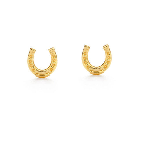 Tiny Horseshoe Stud Earrings