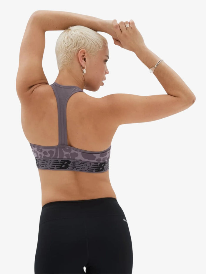 Top Deportivo New Balance Mujer Pace Bra Printed Lila Training