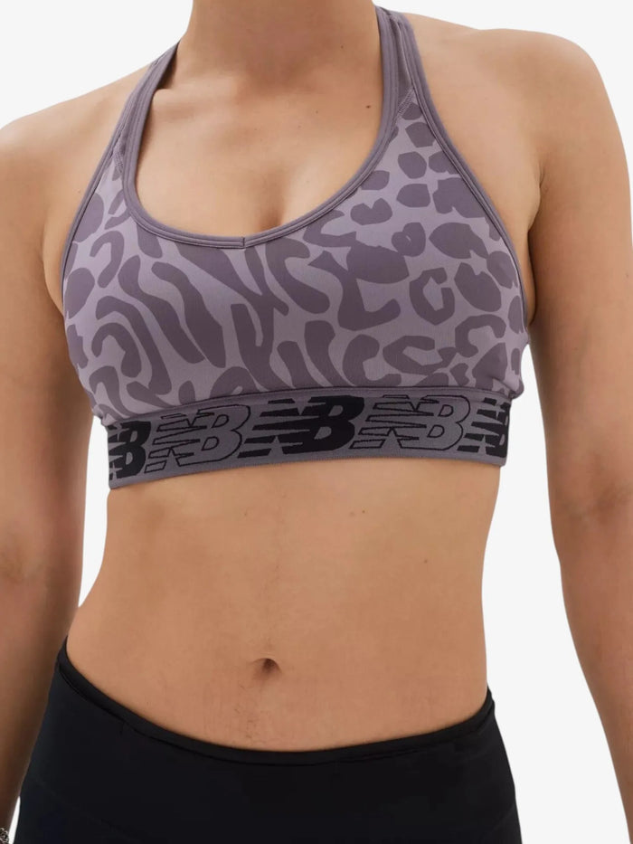 Top Deportivo New Balance Mujer Pace Bra Printed Lila Training