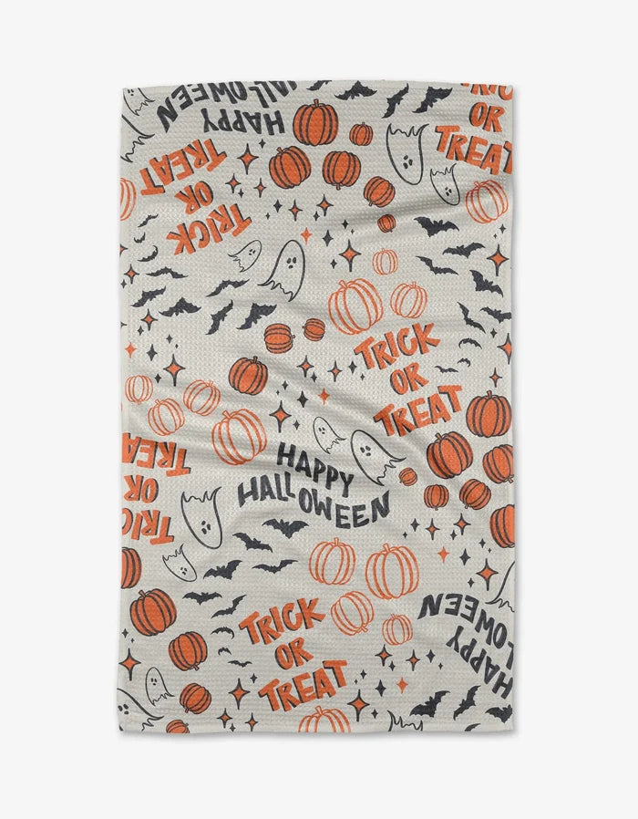 Trick-Or-Treat Kitchen Tea Towel