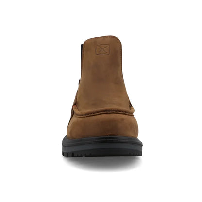 Twisted X Men's 6" Safety Toe Chelsea Boot in Brown & Black