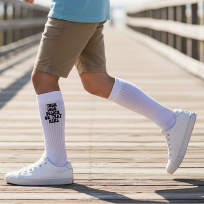 Unisex Crew Socks - Add Your Text, Design or Logo