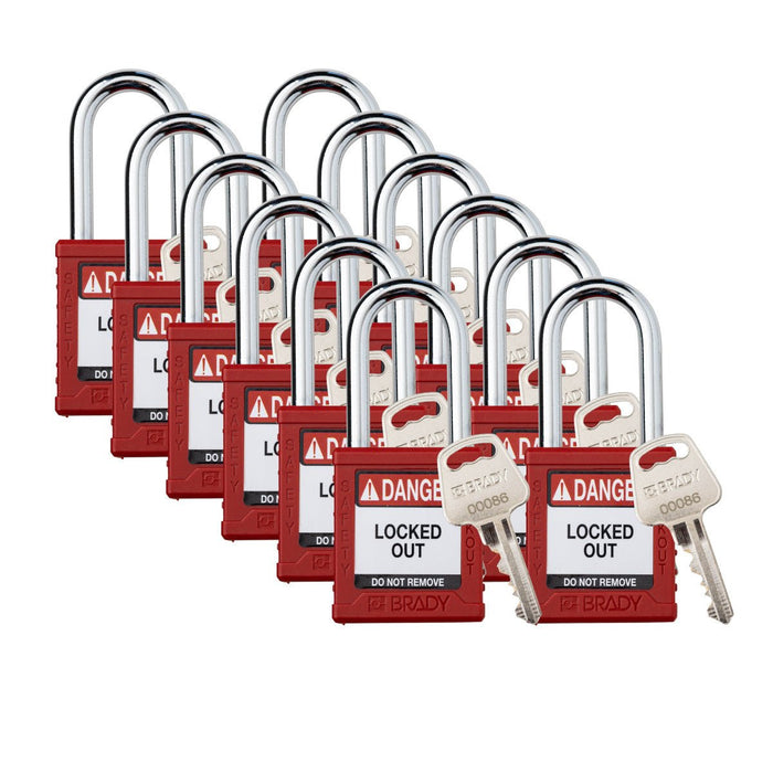 Red / Steel / Pack of 12 Each