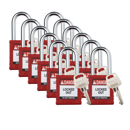 Red / Steel / Pack of 12 Each