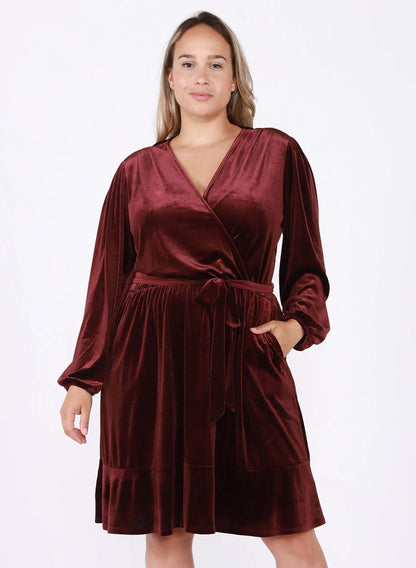 Velvetine Wrap Dress Acorn Home + Apparel