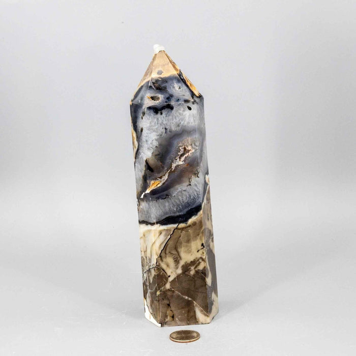 Volcano Agate Tower XL UV Reactive Crystal Tower