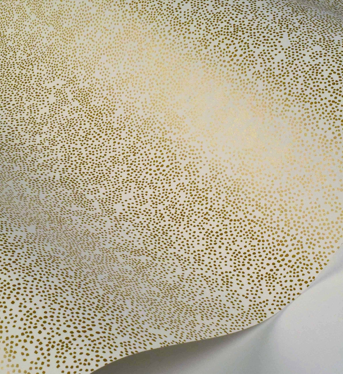 Champagne Dots Wallpaper - Metallic Gold & White