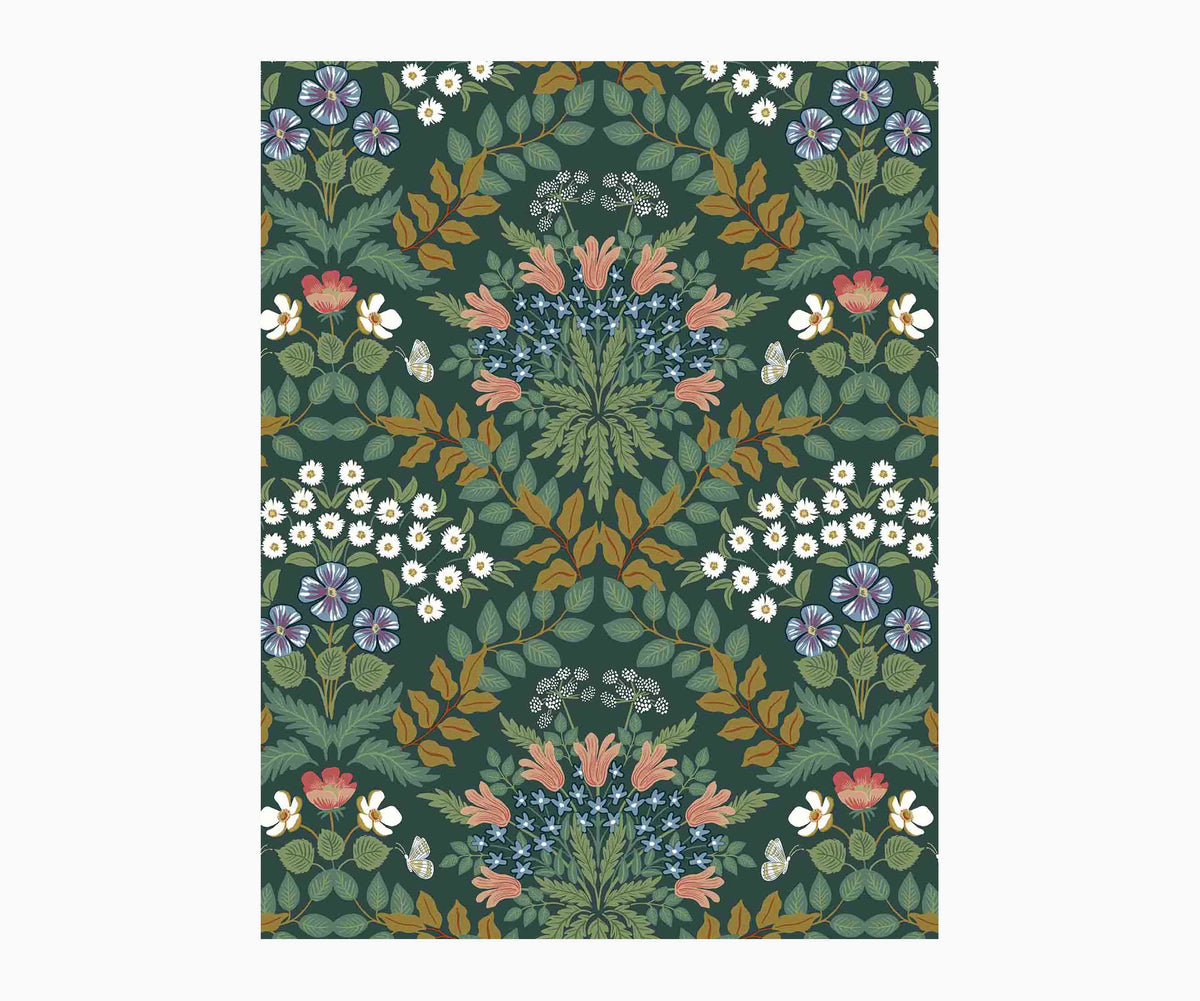 Bramble Wallpaper Sample - Emerald