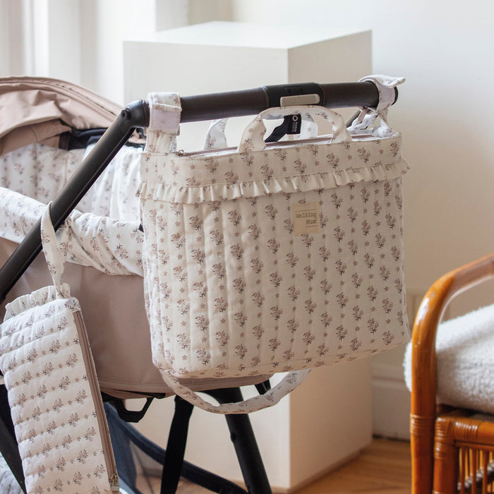 Walking Mum - Changing Bag - Botton Flowers - Mabel & Fox