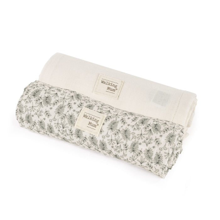 Walking Mum - Muslin Square Set - Gala Mint (2 Pack) - Mabel & Fox