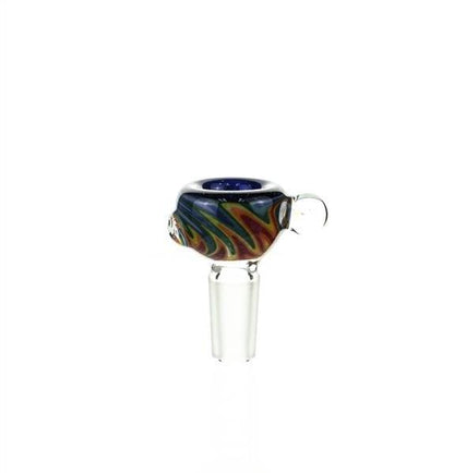 Side view of Waterhouse Glass 14mm bowl piece 43 dry herb slide