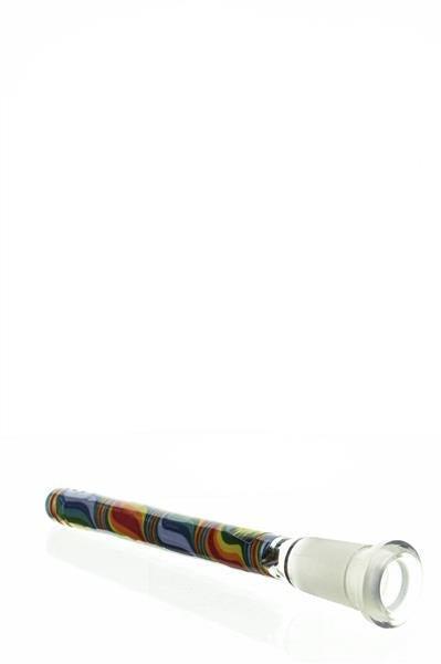 Close-up of Waterhouse Glass 6 inch worked downstem with 6 slits - Smoke Spot Smoke Shop