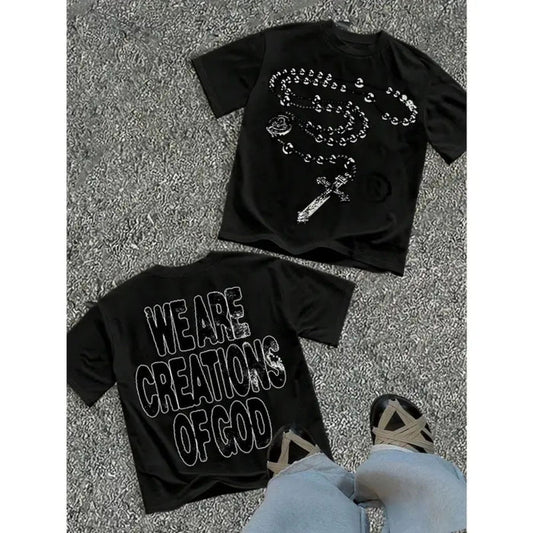 "We Are Creations Of God" Religious T-Shirt – Modern Streetwear Christian Graphic Tee - Teezioo