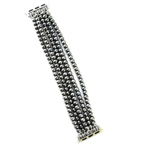 Western Multi Layered Navajo Inspired Pearl Stretch Apple Watch Band