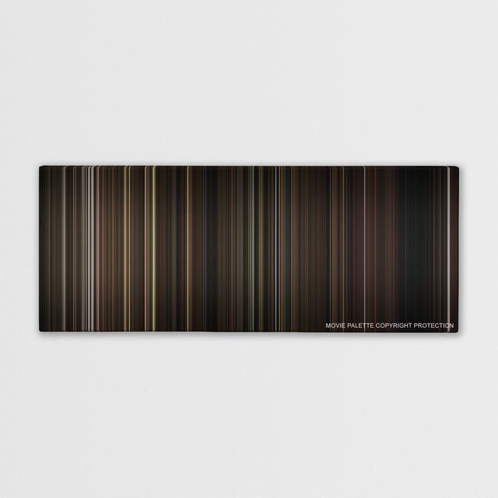 What We Do in the Shadows color palette canvas print: thousands of thin vertical stripes of color