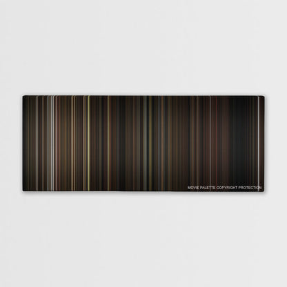 What We Do in the Shadows color palette canvas print: thousands of thin vertical stripes of color