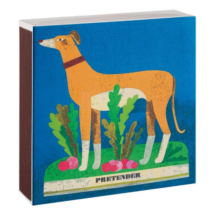 Whippet and Radishes Square Safety Matches