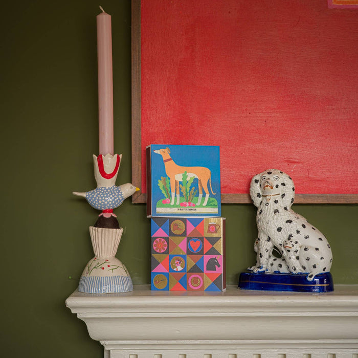 Whippet and Radishes Square Safety Matches