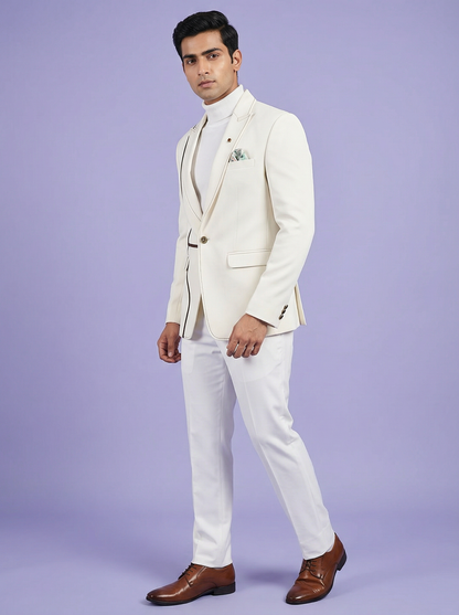 Premium White Blazer Men
