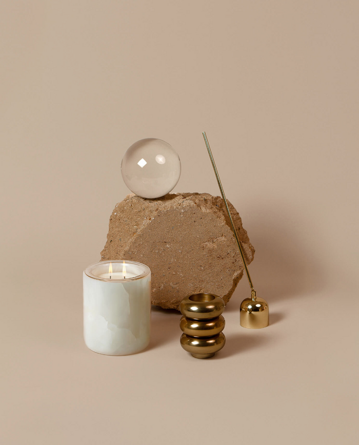 White Onyx Candle Holder