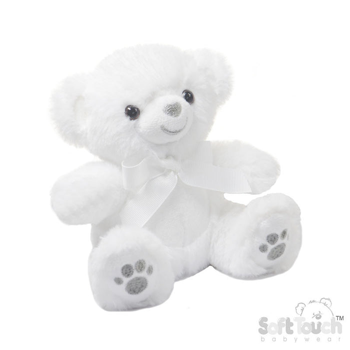 WHITE TEDDY BEAR W/PAWS - 15 CM (PK6) TB115-W