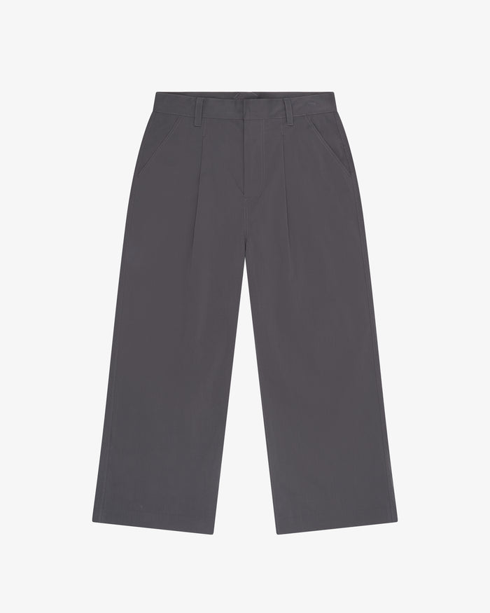 WIDE LEG DRESS PANT - Charcoal