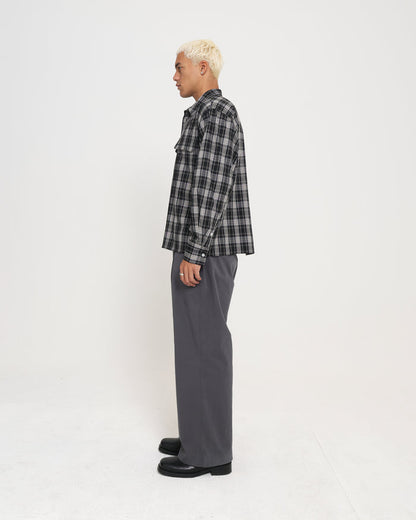 WIDE LEG DRESS PANT - Charcoal