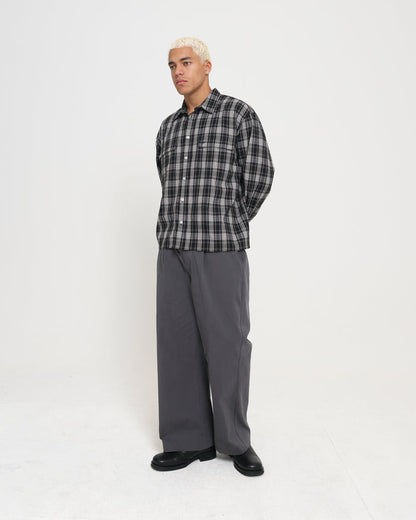 WIDE LEG DRESS PANT - Charcoal