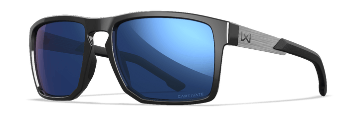 Captivate Polarized Blue Mirror Lenses with Gloss Black Frame