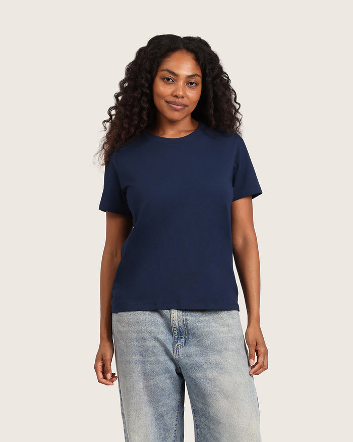 Women's Classic Crew Neck T-Shirt - Navy