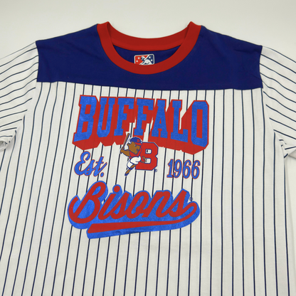 Women's New Era Buffalo Bisons Pinstripe T-Shirt