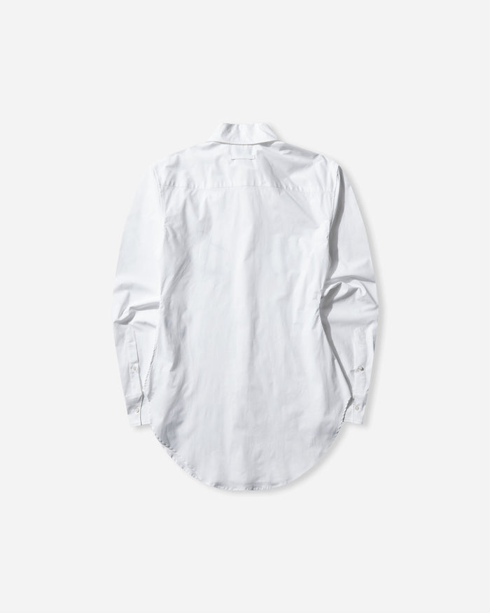 Jean Paul Gaultier Wmns Shirt With "Needles Jean Paul Gaultier" Flock Print White/Black Shirts Overshirt 26-01-W-ST050-C071 0100