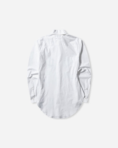 Jean Paul Gaultier Wmns Shirt With "Needles Jean Paul Gaultier" Flock Print White/Black Shirts Overshirt 26-01-W-ST050-C071 0100