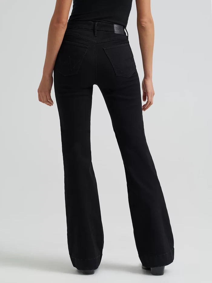 Wrangler Women's Bespoke High Rise Trouser Jean in Savannah (Black)