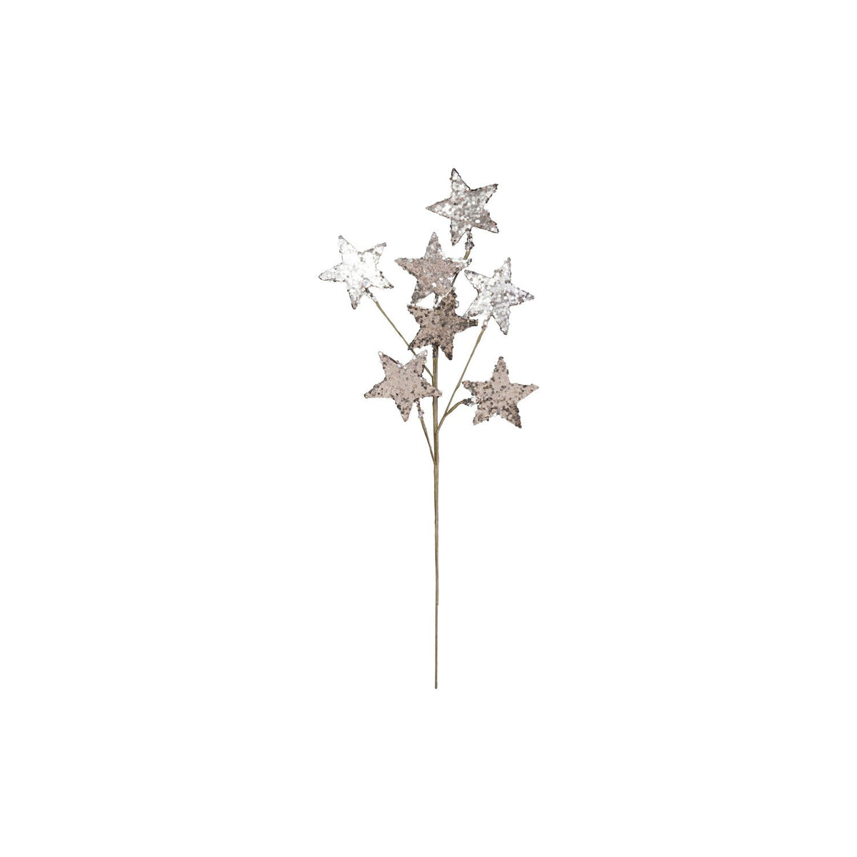 22"H Paper Star Spray, Gold Glitter Finish