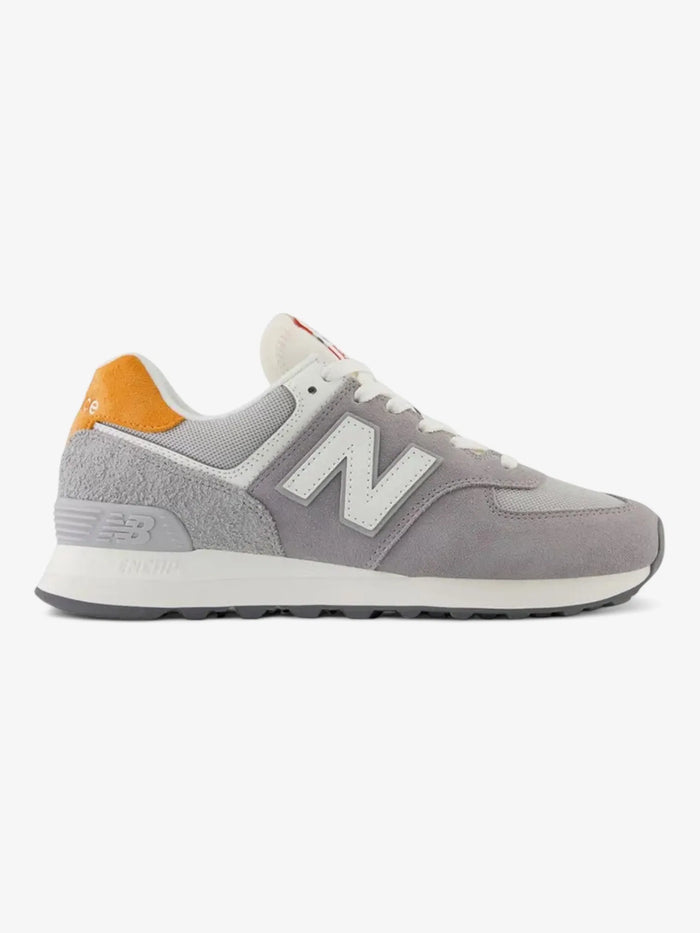 Zapatillas New Balance 574 Mujer Gris Naranja