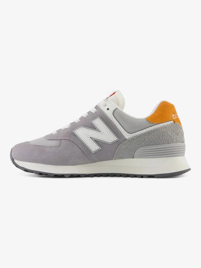 Zapatillas New Balance 574 Mujer Gris Naranja