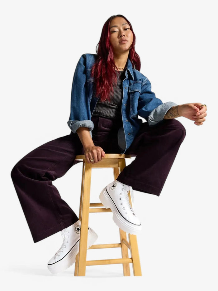 Zapatillas Converse Tacon Chuck Taylor Lugged Hell Hi Platforma Blancas