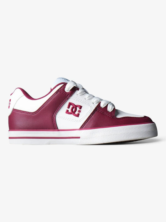 Zapatillas Dc Pure 3 SE Bordo Blanco