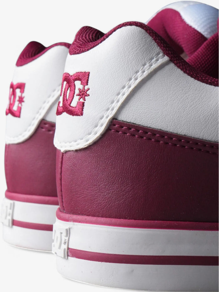 Zapatillas Dc Pure 3 SE Bordo Blanco