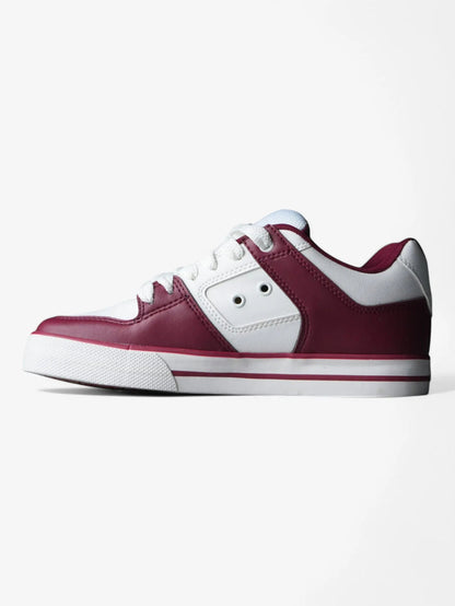 Zapatillas Dc Pure 3 SE Bordo Blanco