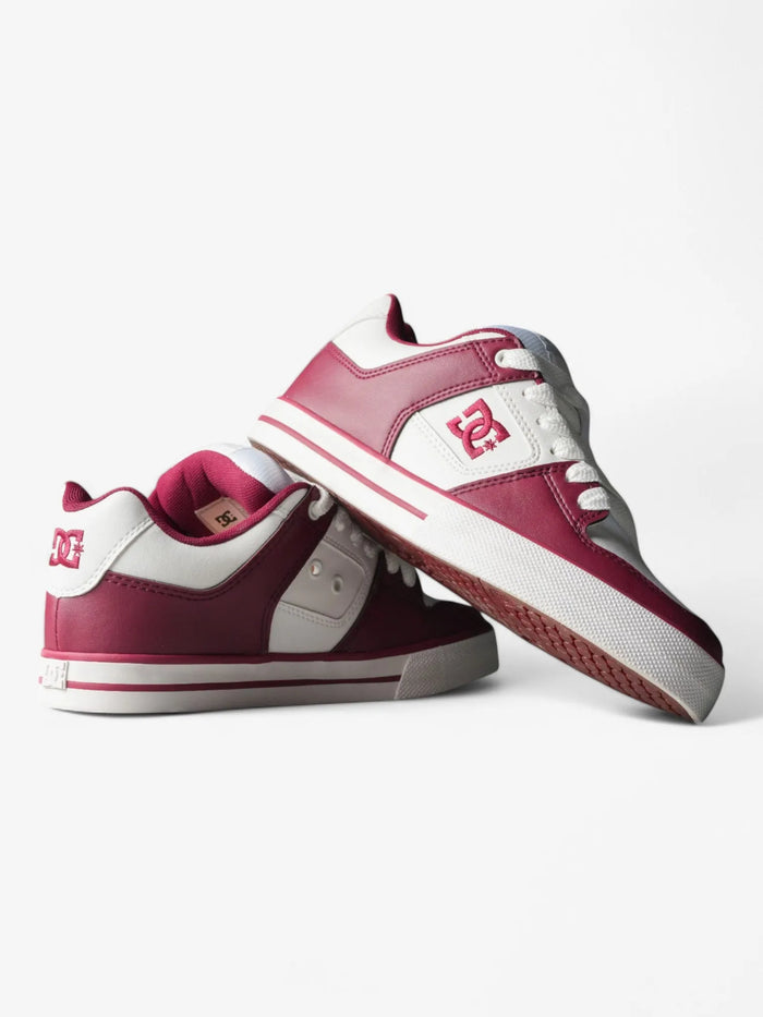 Zapatillas Dc Pure 3 SE Bordo Blanco