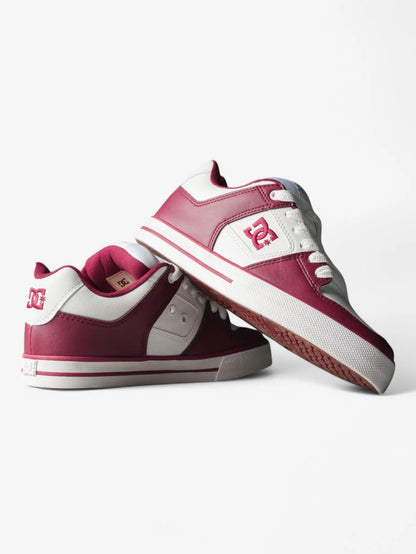Zapatillas Dc Pure 3 SE Bordo Blanco