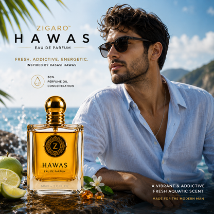 Zigaro Hawas EDP || Fresh Aquatic Sweet Eau de Parfum for Men