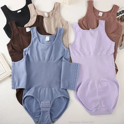 Zipper tummy control seamless sculpting bodysuit FTF Market UK