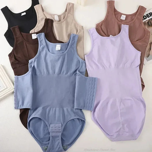 Zipper tummy control seamless sculpting bodysuit FTF Market UK
