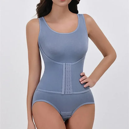 Blue Zipper tummy control seamless sculpting bodysuit FTF Market UK